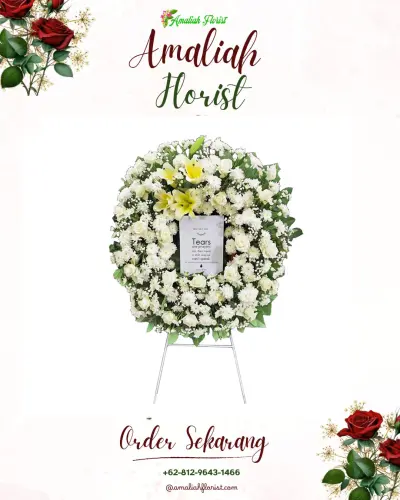 Krans Bunga Duka Cita di Rsud Doris Sylvanus Palangkaraya